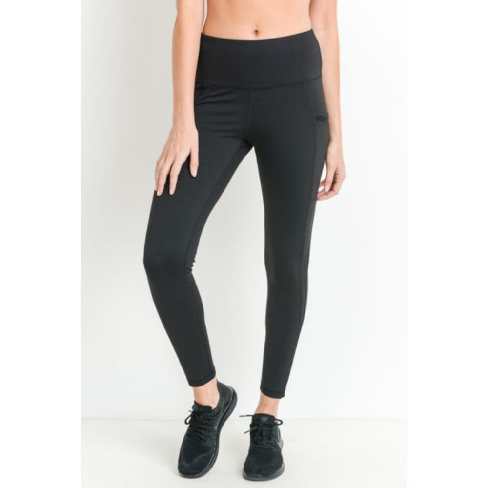 New Highwaist Side-Mesh & Slit Full Leggings YOGA - Picture 3 of 6